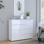 Serena Abstract Chest of in White/White High Gloss