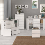 Serena Abstract Chest of in White/White High Gloss