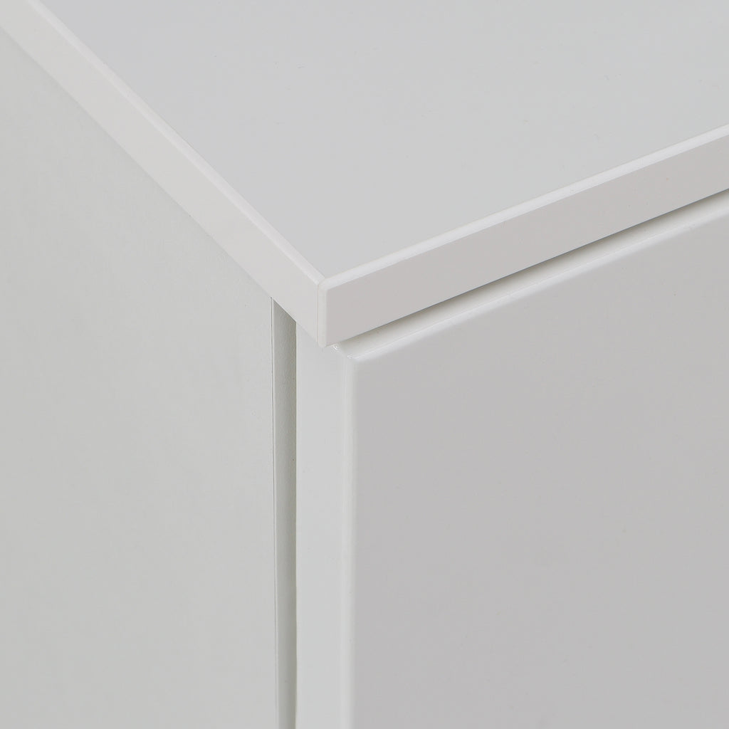 Serena Abstract Chest of in White/White High Gloss