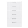 Serena Chest of 6 Drawers in White/White High Gloss
