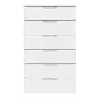 Serena Chest of 6 Drawers in White/White High Gloss