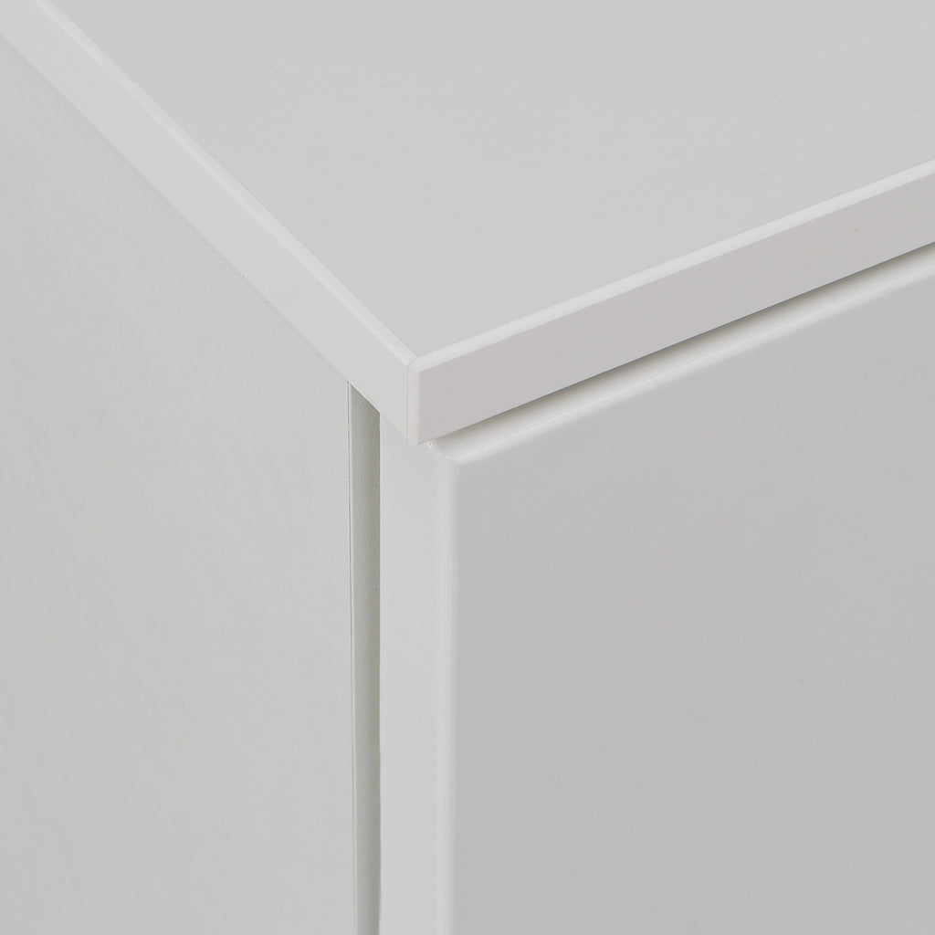 Serena Chest of 6 Drawers in White/White High Gloss