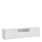 Serena TV Unit  in White/White High Gloss