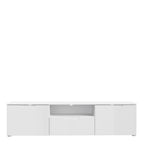 Serena TV Unit  in White/White High Gloss
