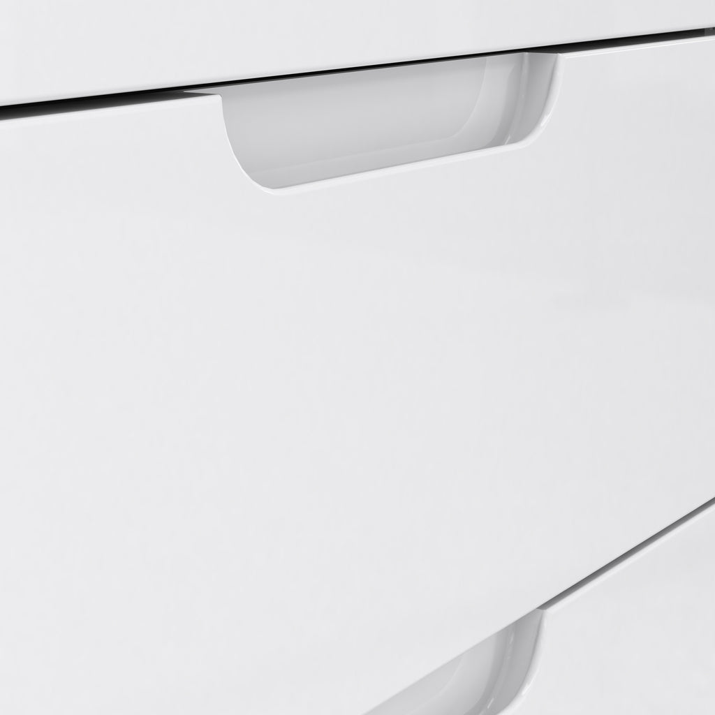 Serena TV Unit  in White/White High Gloss