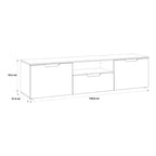 Serena TV Unit  in White/White High Gloss