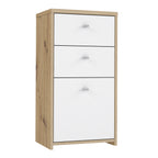 Brent Storage Cabinet 2 Drawers 1 Door in Artisan Oak/White