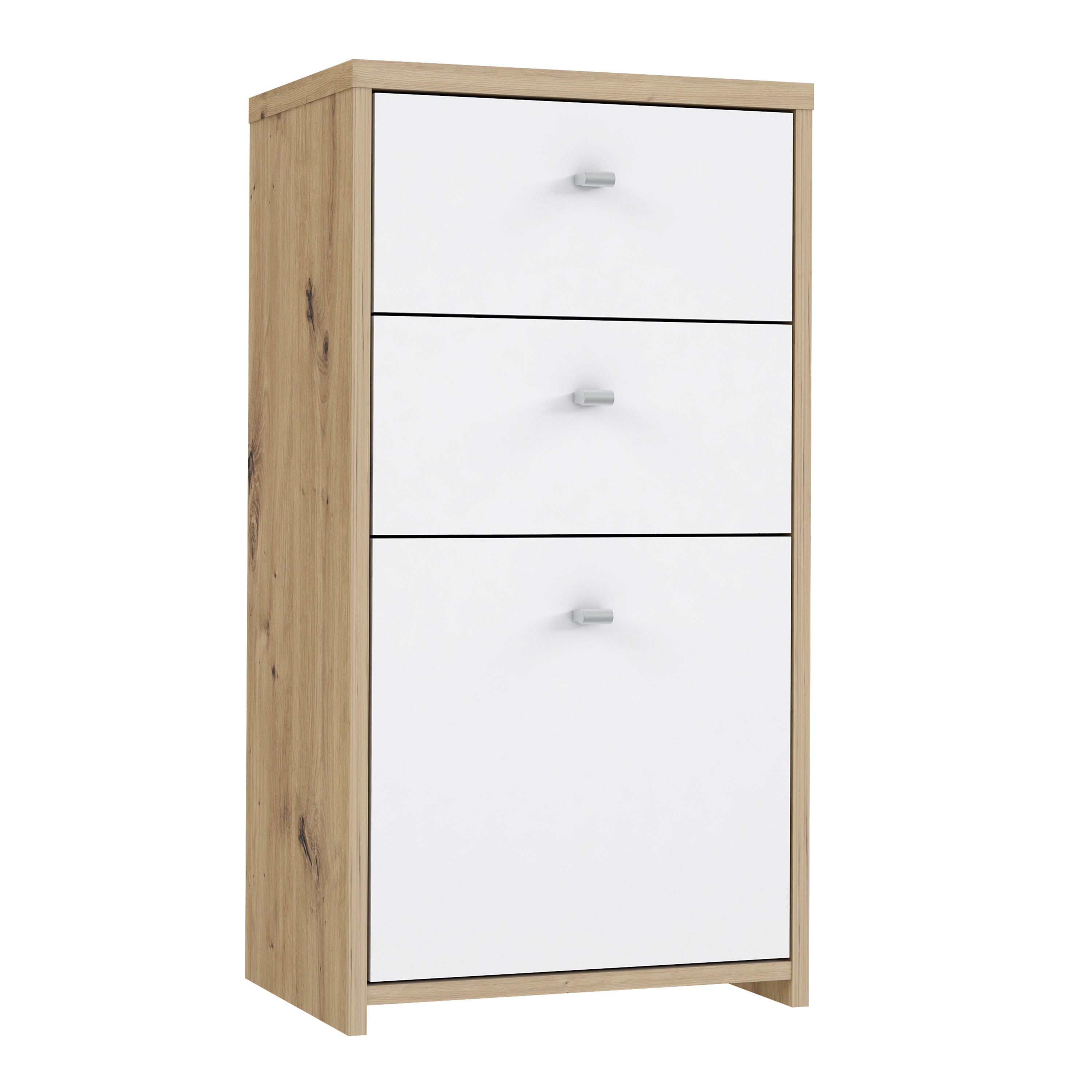 Brent Storage Cabinet 2 Drawers 1 Door in Artisan Oak/White