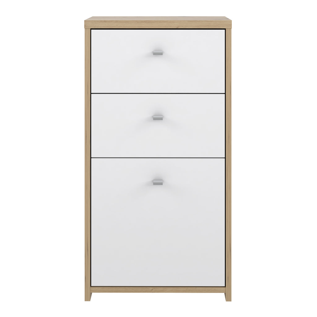 Brent Storage Cabinet 2 Drawers 1 Door in Artisan Oak/White