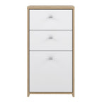 Brent Storage Cabinet 2 Drawers 1 Door in Artisan Oak/White