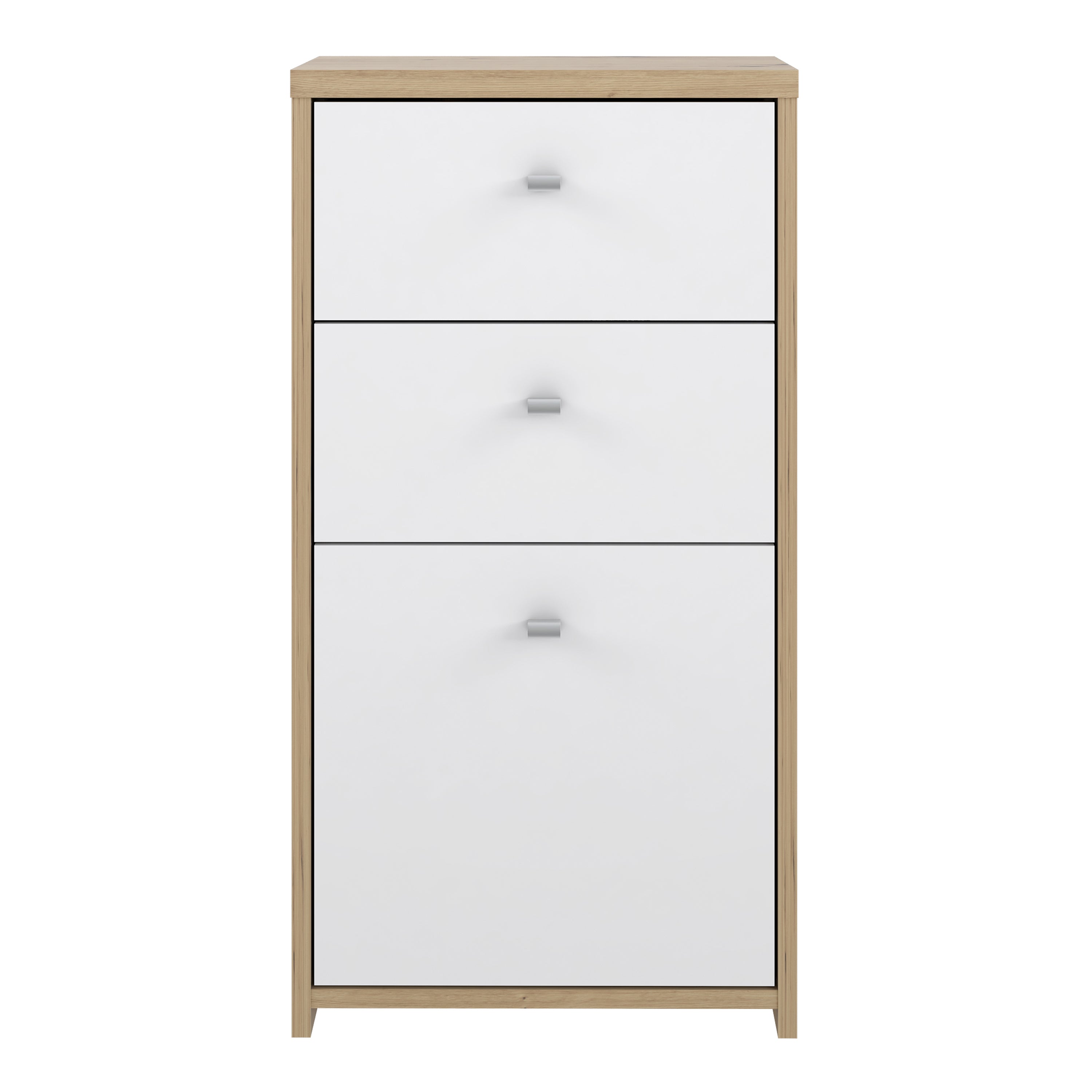 Brent Storage Cabinet 2 Drawers 1 Door in Artisan Oak/White