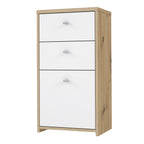 Brent Storage Cabinet 2 Drawers 1 Door in Artisan Oak/White