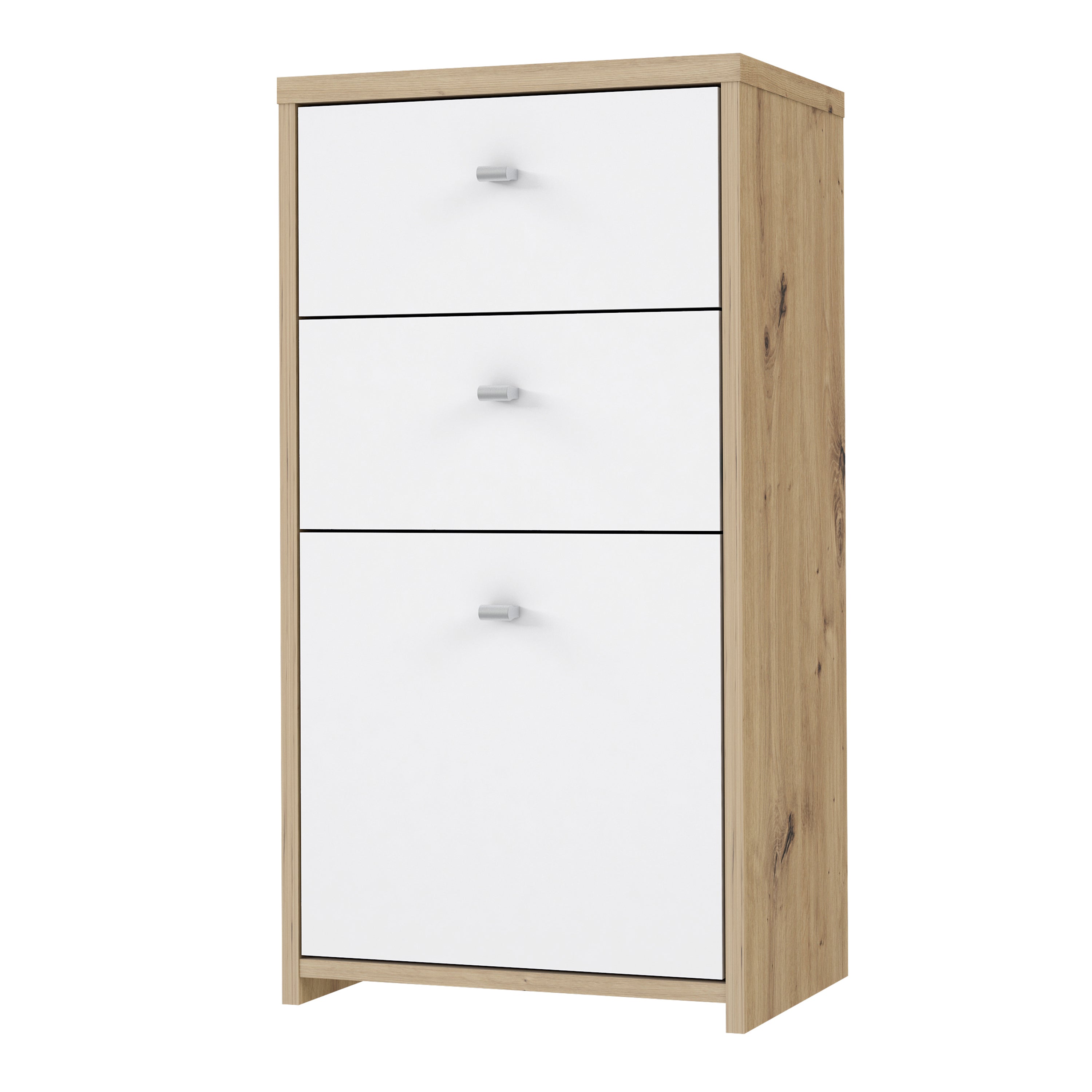 Brent Storage Cabinet 2 Drawers 1 Door in Artisan Oak/White