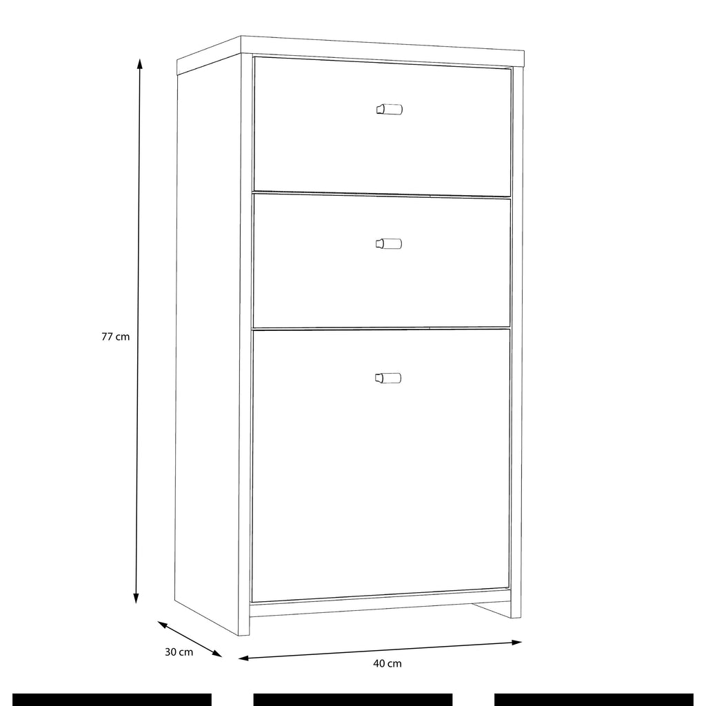 Brent Storage Cabinet 2 Drawers 1 Door in Artisan Oak/White