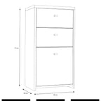 Brent Storage Cabinet 2 Drawers 1 Door in Artisan Oak/White