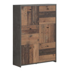Brent Storage Cabinet with 6 Doors in Concrete Optic Dark Grey/Old - Wood Vintage