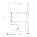 Brent Storage Cabinet with 6 Doors in Artisan Oak/White