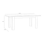 Balmoral Extending Dining Table 160-207cm in Riviera Oak/Grey Oak