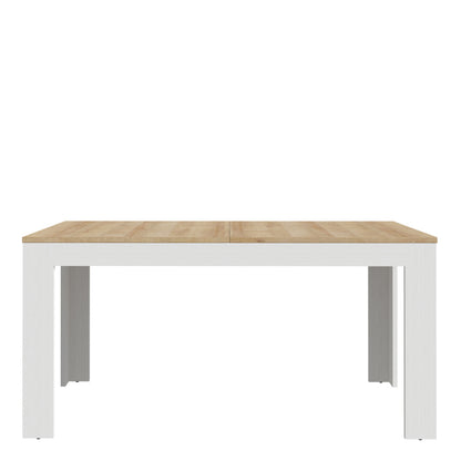Balmoral Extending Dining Table 160-207cm in Riviera Oak/White