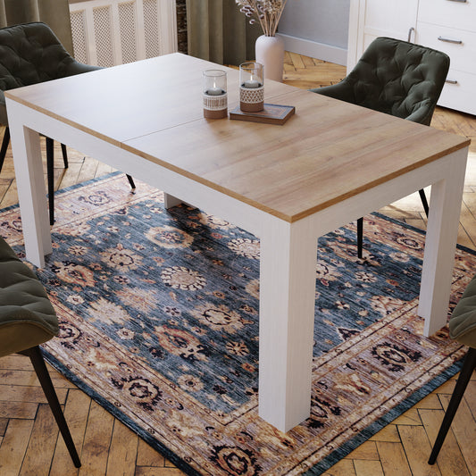 Balmoral Extending Dining Table 160-207cm in Riviera Oak/White