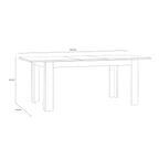 Balmoral Extending Dining Table 160-207cm in Riviera Oak/White