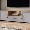 Balmoral TV Unit Inc. LED Light in Riviera Oak/Grey Oak