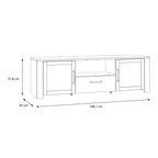Balmoral TV Unit Inc. LED Light in Riviera Oak/Grey Oak