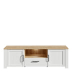 Balmoral TV Unit inc. LED Light in Riviera Oak/White