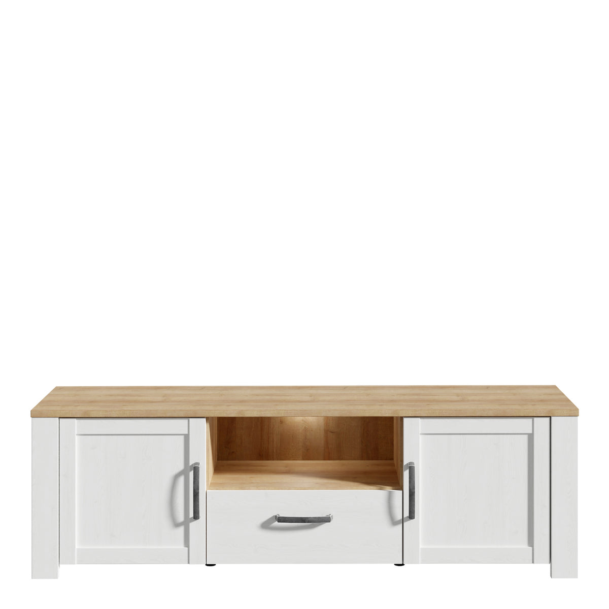 Balmoral TV Unit inc. LED Light in Riviera Oak/White