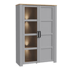 Balmoral Display Cabinet inc. 2x LED Lights in Riviera Oak/Grey Oak