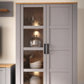 Balmoral Display Cabinet inc. 2x LED Lights in Riviera Oak/Grey Oak