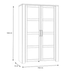 Balmoral Display Cabinet inc. 2x LED Lights in Riviera Oak/Grey Oak