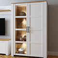 Balmoral Display Cabinet inc. 2x LED Lights in Riviera Oak/White
