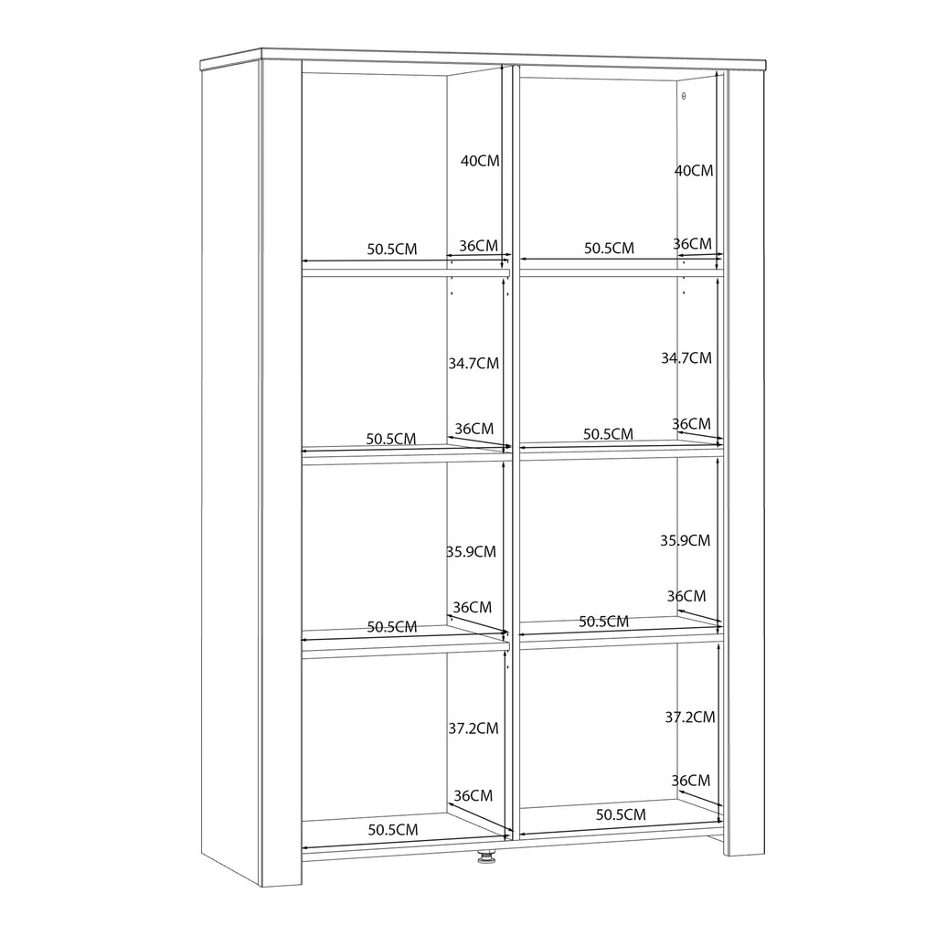 Balmoral Display Cabinet inc. 2x LED Lights in Riviera Oak/White