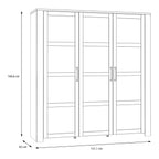 Balmoral Large Display Cabinet inc. 4x LED Lights in Riviera Oak/Grey Oak