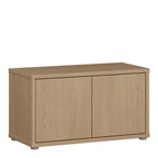 Alyson Bench with 2 Doors Push-to-Open in Elegancia Oak