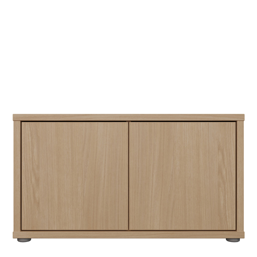 Alyson Bench with 2 Doors Push-to-Open in Elegancia Oak