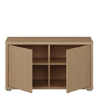 Alyson Bench with 2 Doors Push-to-Open in Elegancia Oak