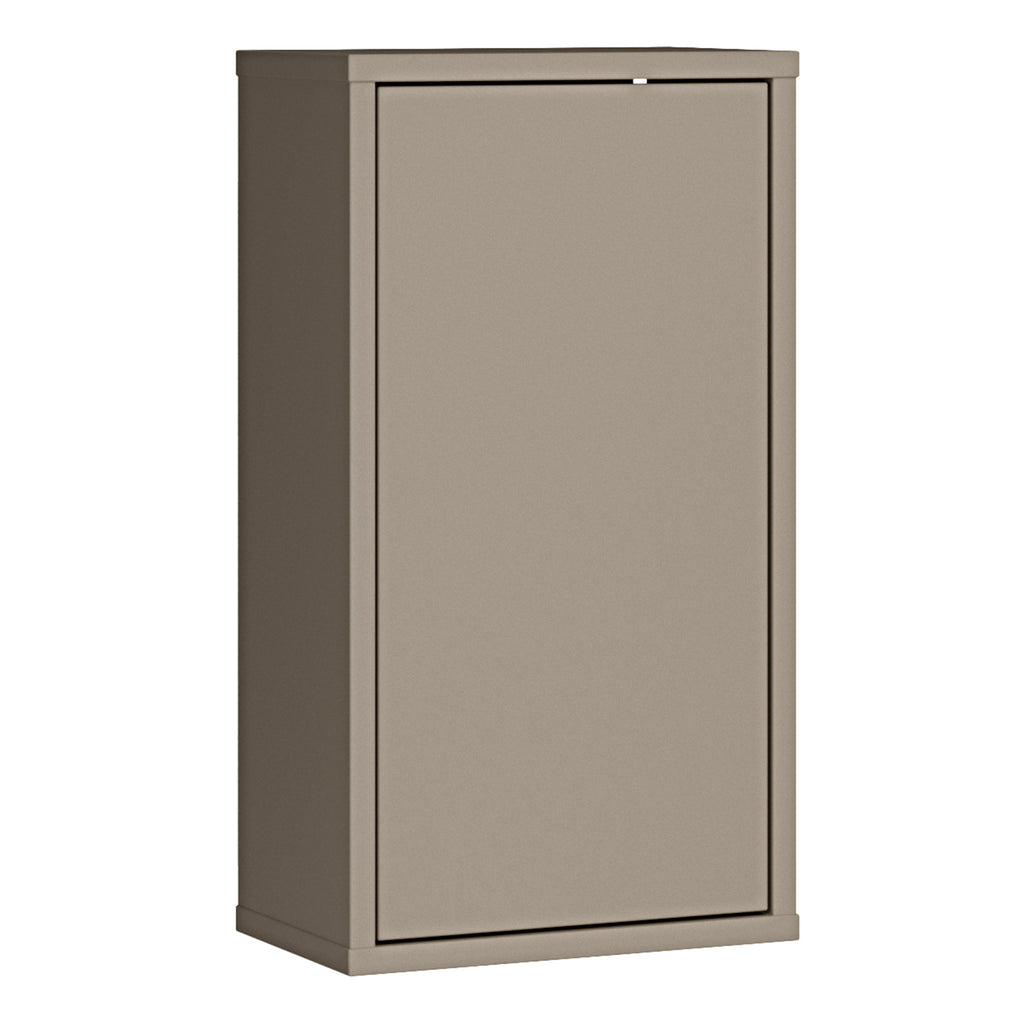 Alyson Mounted Storage Cupboard with 1 Door Push-to-Open in Taupe