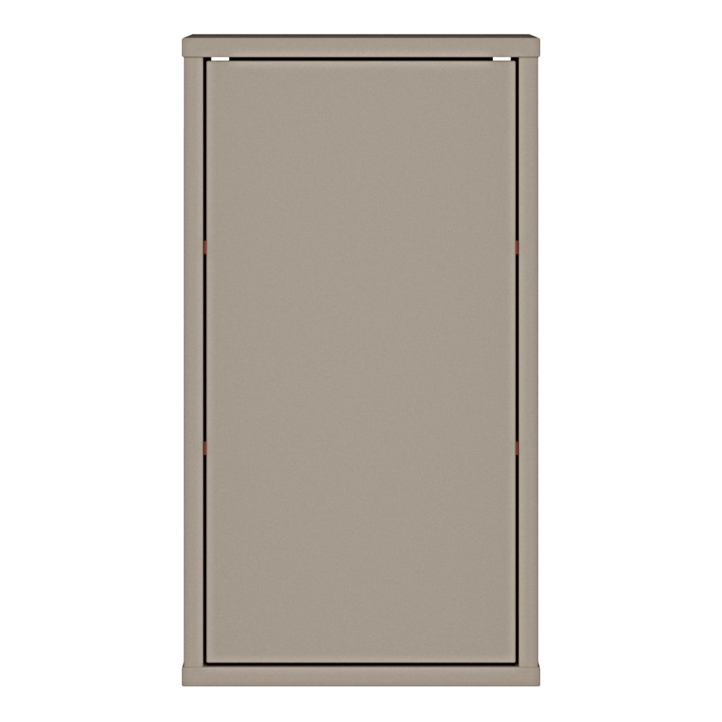 Alyson Mounted Storage Cupboard with 1 Door Push-to-Open in Taupe