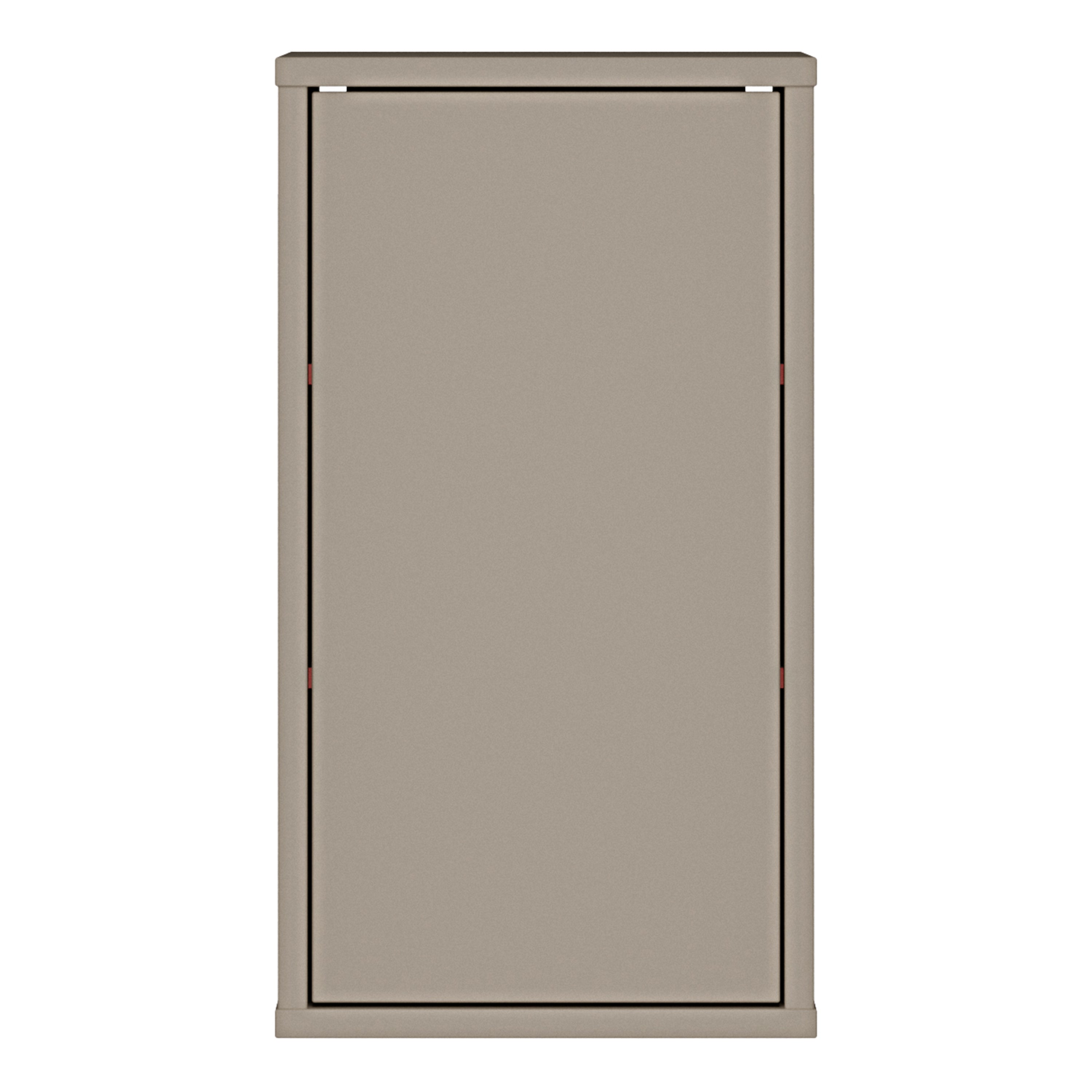 Alyson Mounted Storage Cupboard with 1 Door Push-to-Open in Taupe