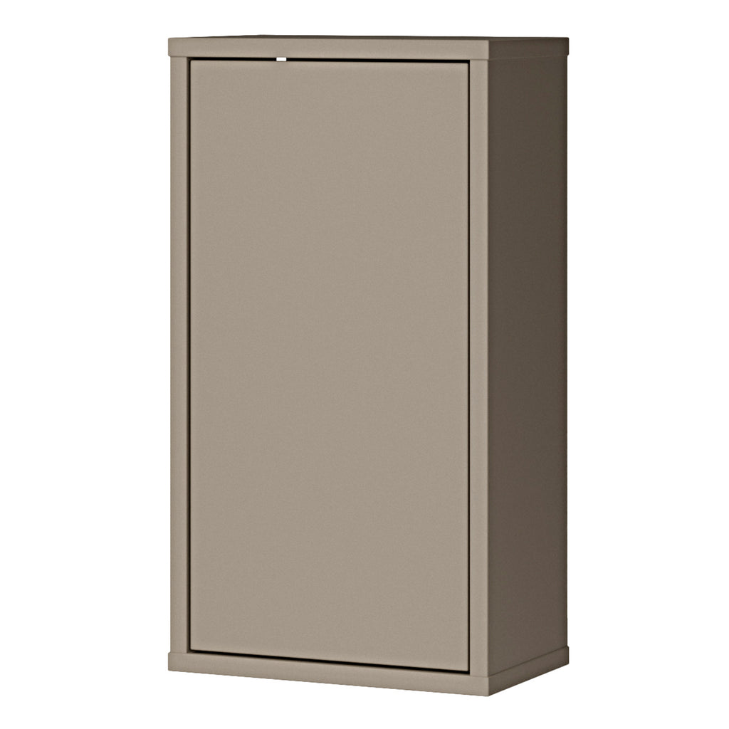 Alyson Mounted Storage Cupboard with 1 Door Push-to-Open in Taupe