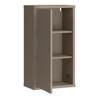 Alyson Mounted Storage Cupboard with 1 Door Push-to-Open in Taupe