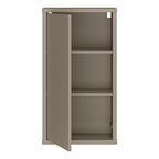 Alyson Mounted Storage Cupboard with 1 Door Push-to-Open in Taupe