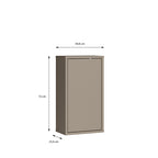 Alyson Mounted Storage Cupboard with 1 Door Push-to-Open in Taupe