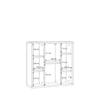 Alyson Hanging Mirror Cupboard with 3 Doors Push-to-Open in Taupe