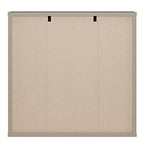 Alyson Hanging Mirror Cupboard with 3 Doors Push-to-Open in Taupe