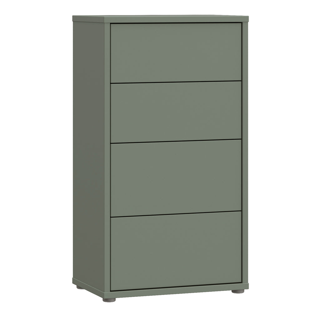 Alyson Tall 4 Drawer Chest with Push-to-Open Drawers in Sage Green