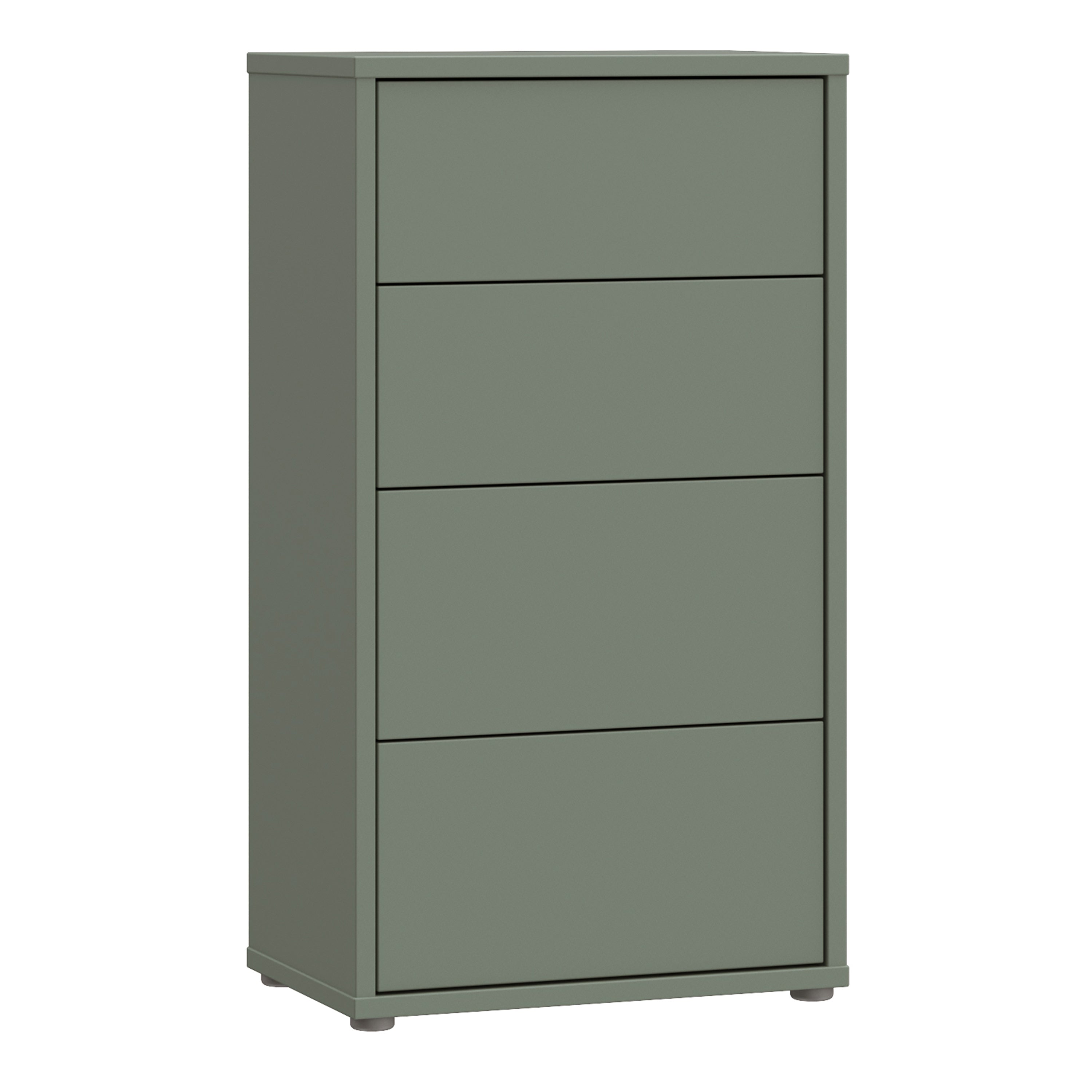 Alyson Tall 4 Drawer Chest with Push-to-Open Drawers in Sage Green