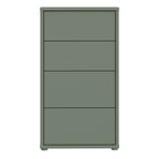Alyson Tall 4 Drawer Chest with Push-to-Open Drawers in Sage Green